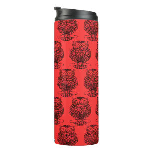 Bouteilles Isothermes Hibou (rouge) - Tumbler thermique