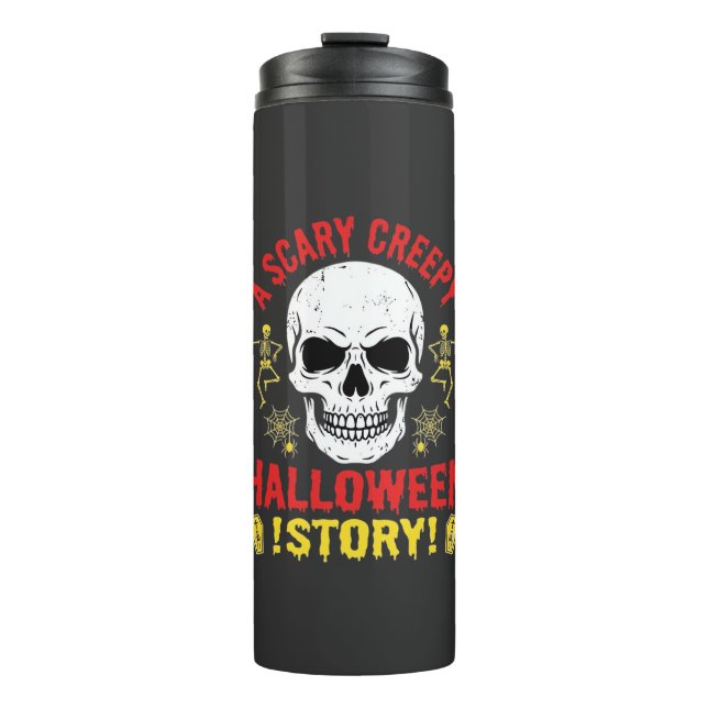 Bouteilles Isothermes Histoire de crâne de design effrayant Halloween si (Devant)
