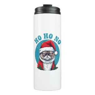 Bouteilles Isothermes Ho ho non - drôle de chat grumpy santa