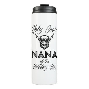 Bouteilles Isothermes Holly Cow Nana De L'Anniversaire Boy Highland Cow