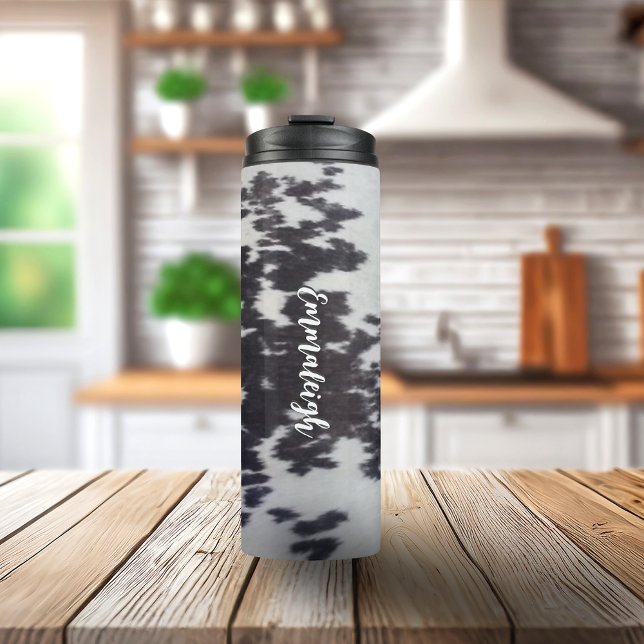 Bouteilles Isothermes Holstein Vache Faux Cuir Revêtement naturel (Créateur téléchargé)