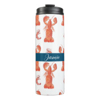 Homard Écrevisse Crustacé Aquarelle Monogrammé