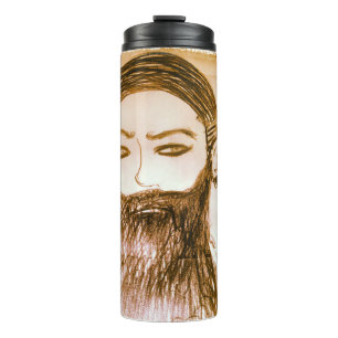 Bouteilles Isothermes homme barbu manga anime dans un monde tordu