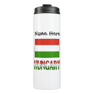 Bouteilles Isothermes Hongrie et drapeau hongrois personnalisés