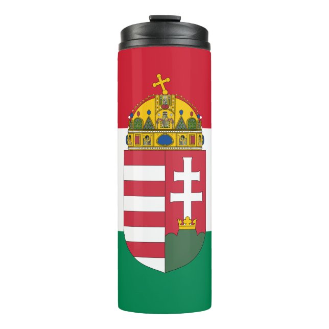 Bouteilles Isothermes Hongrie Travel Mug, drapeau patriotique hongrois (Devant)