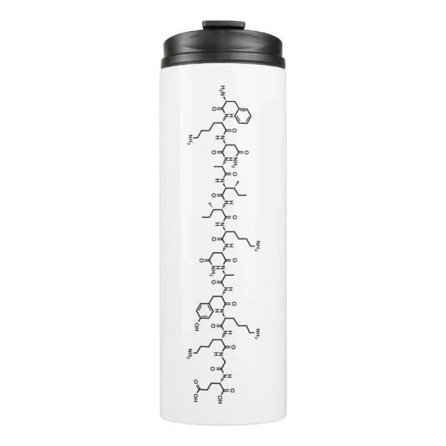 Bouteilles Isothermes hormone endorphine symbole de formule chimique sci (Devant)
