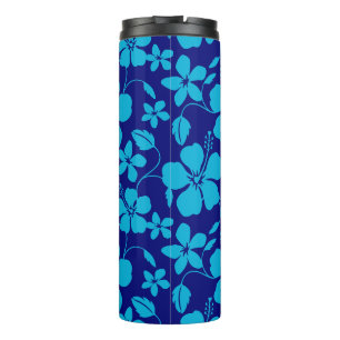 BOUTEILLES ISOTHERMES HULA HAWAIEN (HIBISCUS) BLEU FONCÉ/CLAIR