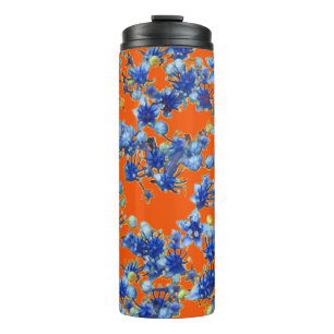 Bouteilles Isothermes Hydrangea orange et bleu