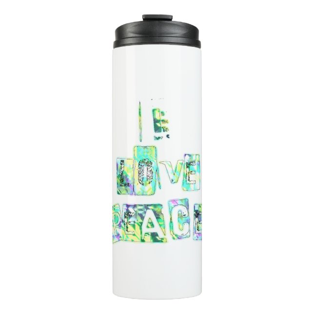 Bouteilles Isothermes I Love Peace Beautiful Art Print Text Design (Devant)