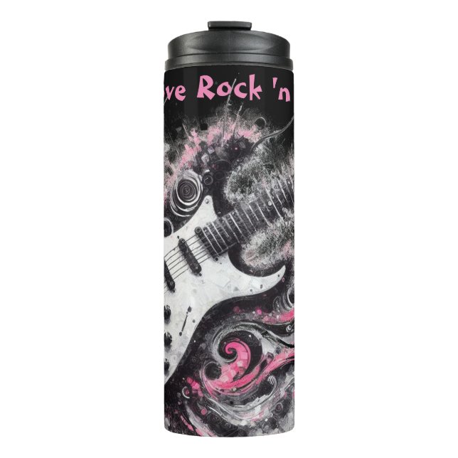 Bouteilles Isothermes I Love Rock N Roll Guitare Électrique Peinture (Devant)
