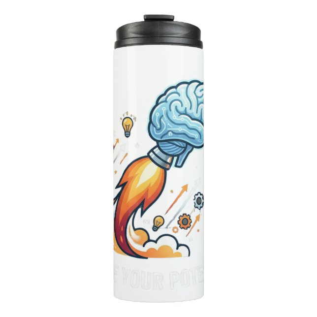 Bouteilles Isothermes Ignite Your Potential Rocket Brain Motivational Gr (Devant)