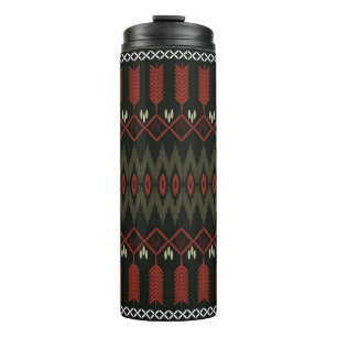 Bouteilles Isothermes Ikat Motif : Ornement ethnique géométrique