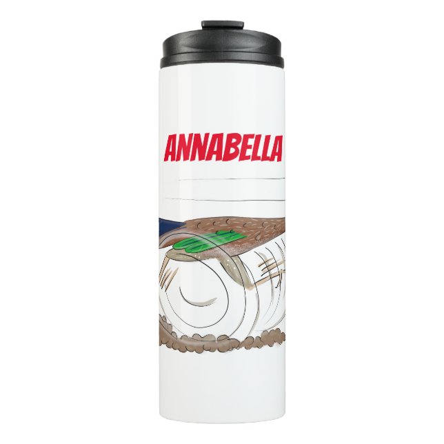 Bouteilles Isothermes Illustration amusante de la caricature d'oiseau du (Devant)