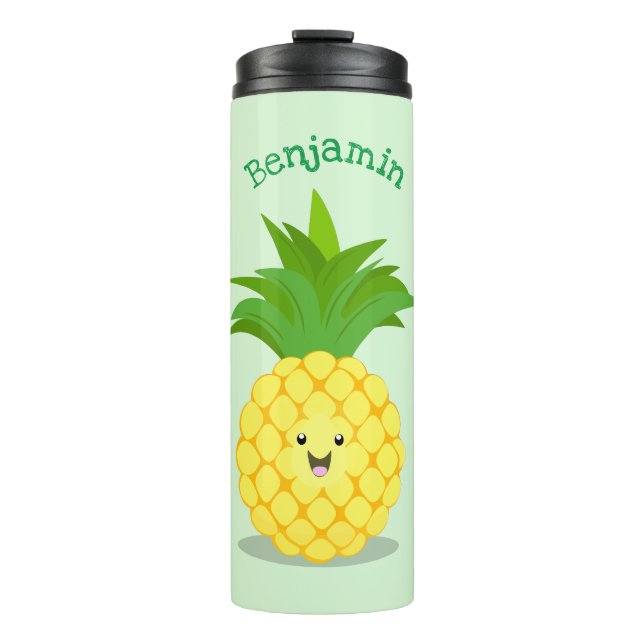 Bouteilles Isothermes Illustration d'ananas mignon (Devant)