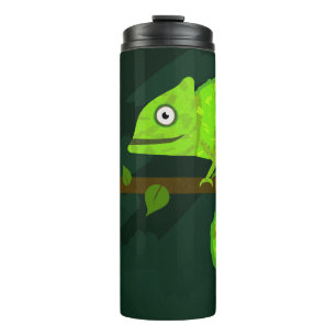 Bouteilles Isothermes Illustration de caméléon vert mignon Reptile tropi