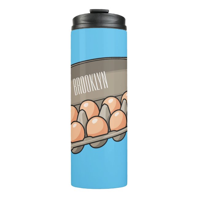 Bouteilles Isothermes Illustration de carton d'oeufs (Devant)