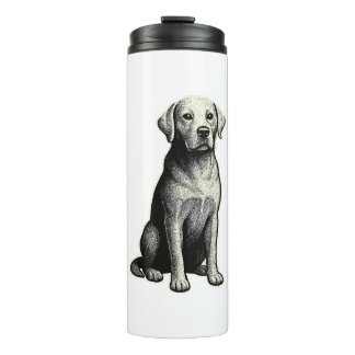 Bouteilles Isothermes Illustration de chien assis vintage
