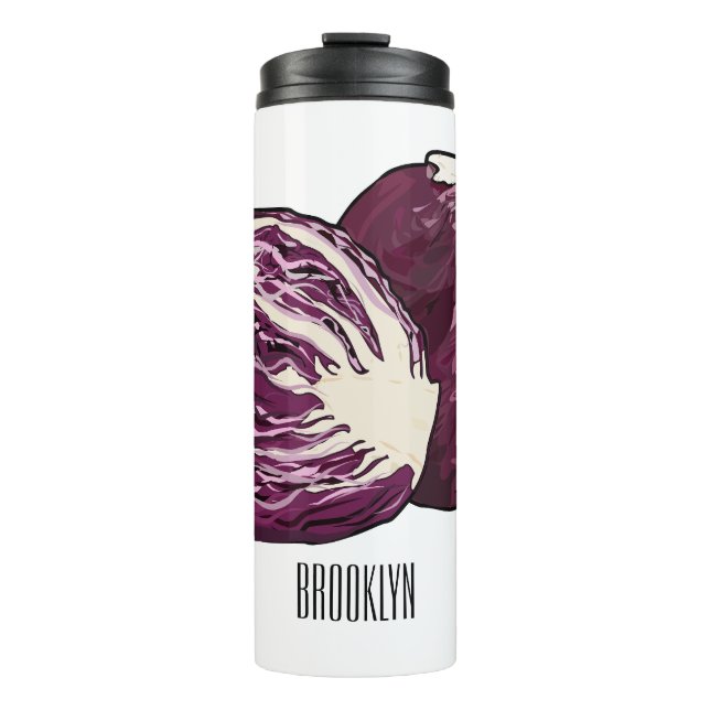 Bouteilles Isothermes Illustration de chou rouge (Devant)