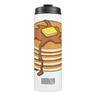 Bouteilles Isothermes Illustration de dessin animé de Pancake