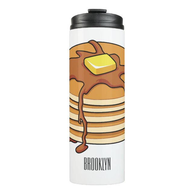 Bouteilles Isothermes Illustration de dessin animé de Pancake (Devant)