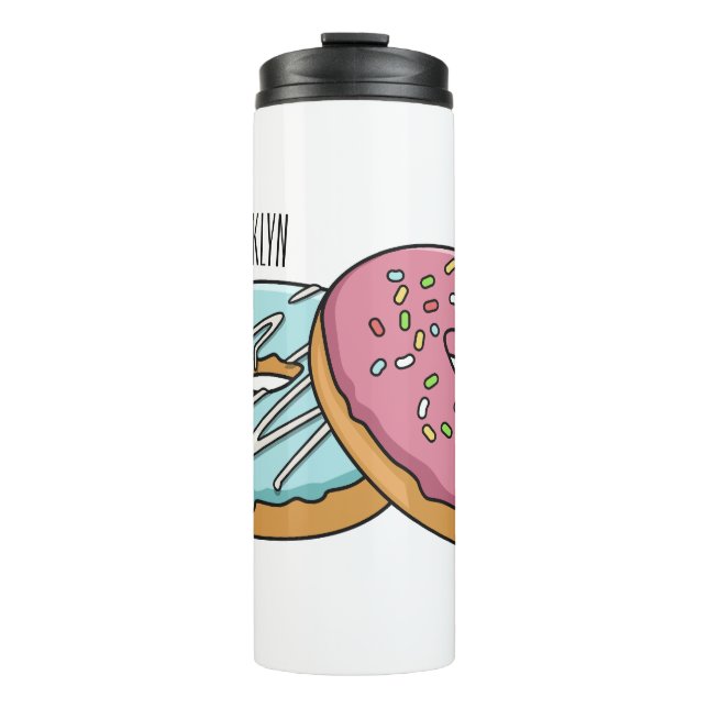 Bouteilles Isothermes Illustration de Donut (Devant)