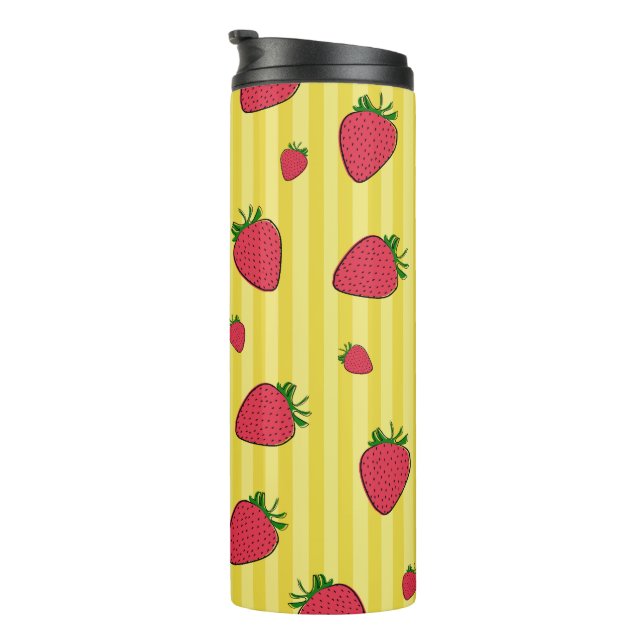 Bouteilles Isothermes Illustration de fraises (Tourné sur la droite)