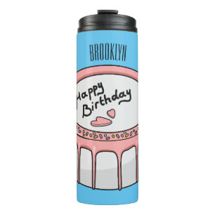 Bouteilles Isothermes Illustration de gâteau d'anniversaire