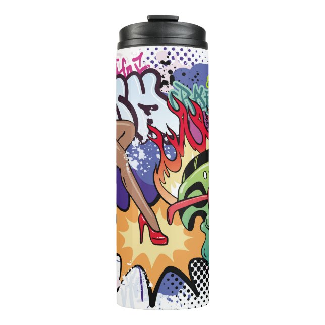 Bouteilles Isothermes Illustration de graffiti avec lettres de graffitis (Devant)