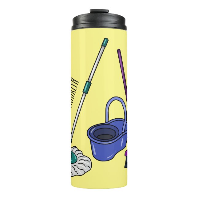 Bouteilles Isothermes Illustration de la bande dessinée Broom & mop (Devant)