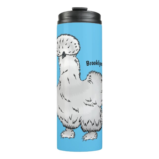 Bouteilles Isothermes Illustration de la caricature du poulet Silkie (Devant)