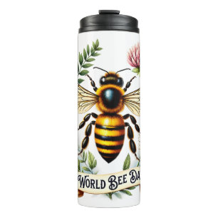 Bouteilles Isothermes Illustration de la Journée mondiale des abeilles a