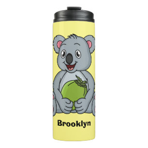 Bouteilles Isothermes Illustration de la koala de Cute et de la noix de