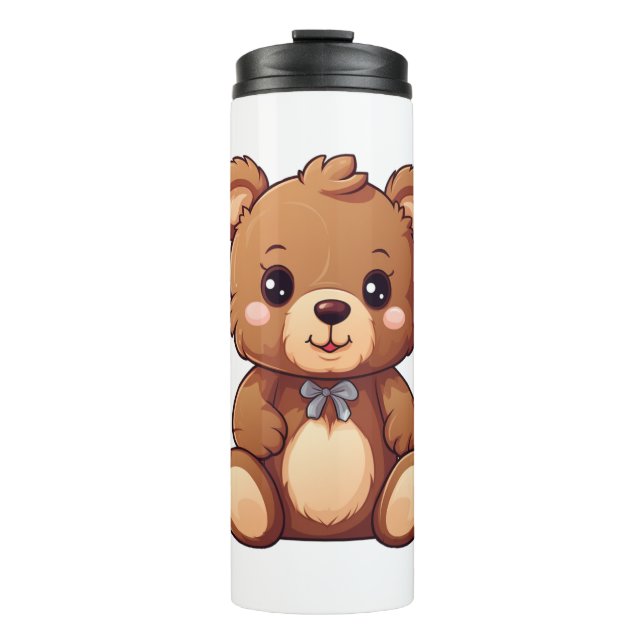 Bouteilles Isothermes Illustration de l'ours de dessin (Devant)