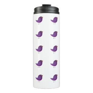 Bouteilles Isothermes Illustration de petit oiseau violet mignon