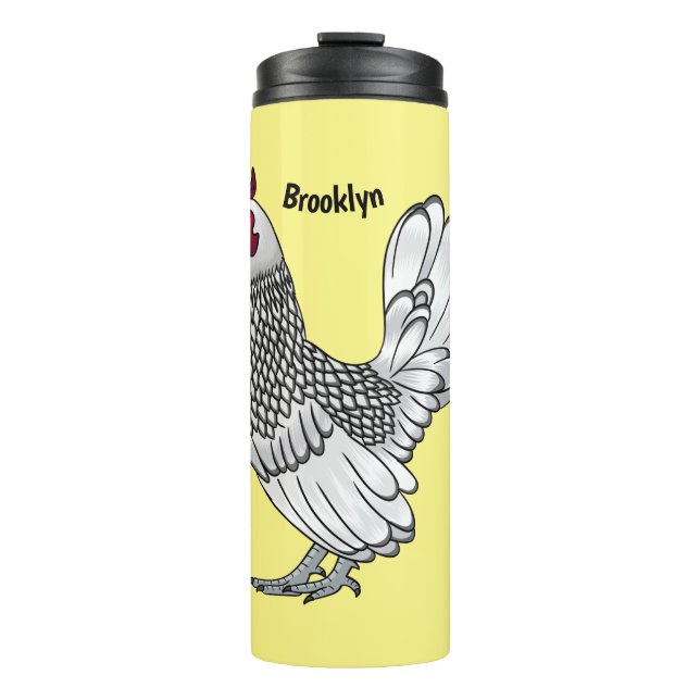 Bouteilles Isothermes Illustration de poulet Sebright (Devant)