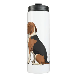 Bouteilles Isothermes Illustration de vue arrière de chien Beagle vintag