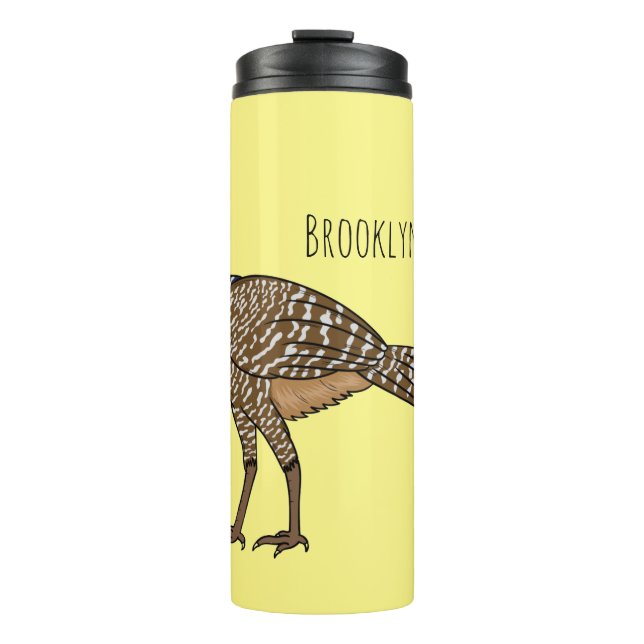 Bouteilles Isothermes Illustration d'oiseau de curassow (Devant)