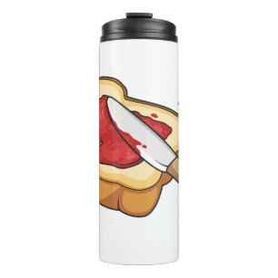 Bouteilles Isothermes Illustration du pain et de la confiture