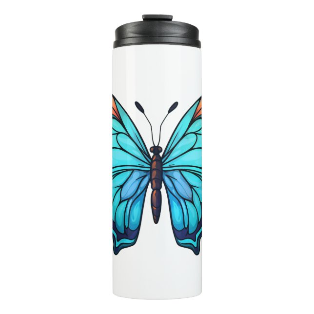 Bouteilles Isothermes Illustration du papillon de dessin (Devant)