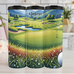 Bouteilles Isothermes Illustration du paysage du terrain de golf Whimsic