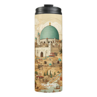 Bouteilles Isothermes Illustration du paysage urbain palestinien