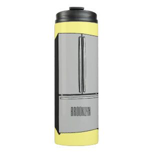 Bouteilles Isothermes Illustration du réfrigérateur de porte française