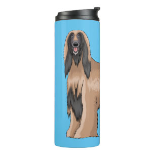 Bouteilles Isothermes Illustration d'un chien hound afghan