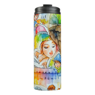 Bouteilles Isothermes Illustration d'un conte de fées de Whimsical
