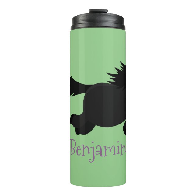 Bouteilles Isothermes Illustration d'un poney de Shetland mignon (Devant)