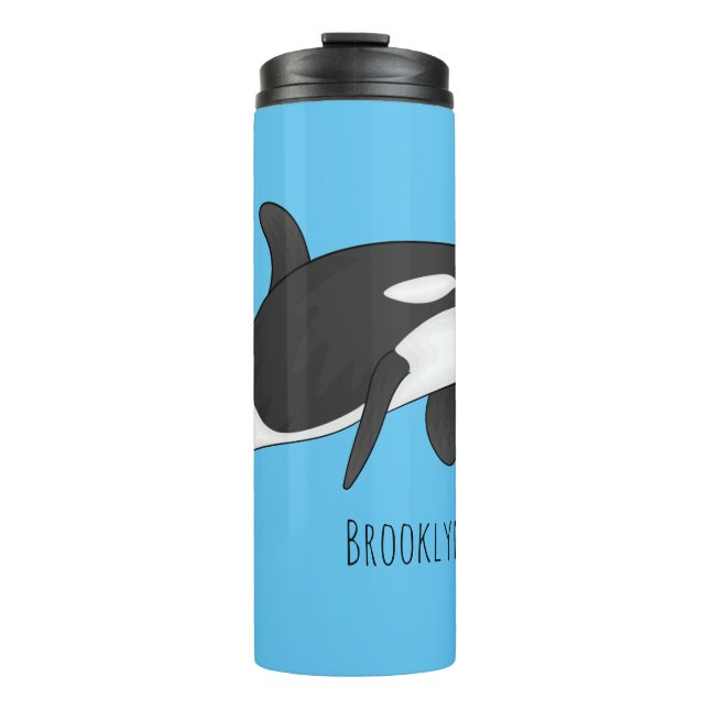 Bouteilles Isothermes Illustration d'une baleine tueuse (Devant)