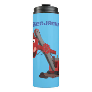 Bouteilles Isothermes Illustration d'une pelle à vapeur rouge mou