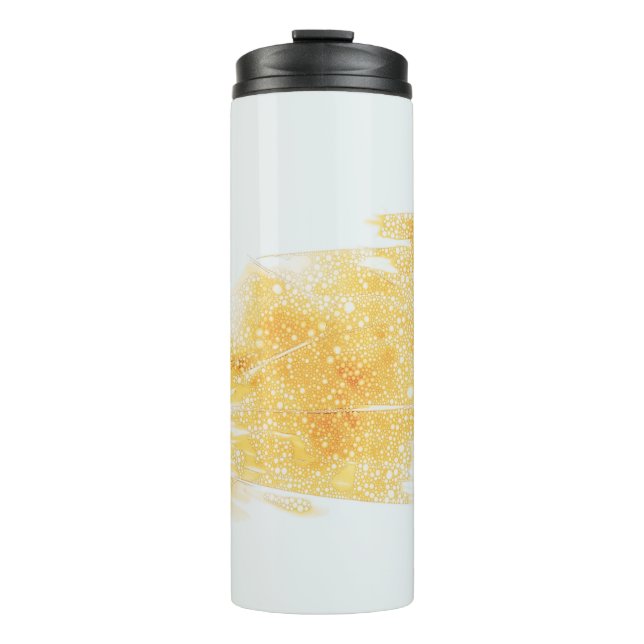 Bouteilles Isothermes Illustration jaune et blanche (Devant)