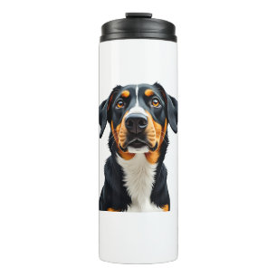 Bouteilles Isothermes Illustration Rétro Portrait de Chien Coloré Vintag