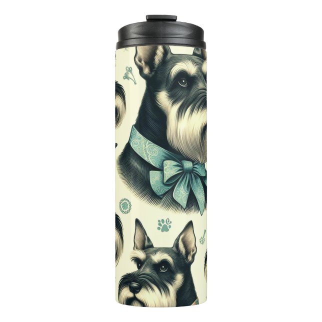 Bouteilles Isothermes Illustration vintage Schnauzer sans joint (Devant)